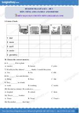 Đề thi giữa kì 1 Tiếng Anh 4 Family and Friends - Đề số 3